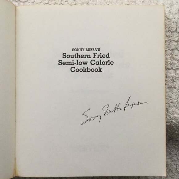 Southern Semi -LowCalorie Cookbook SIGNED Great Recipes: Fun Book/Men Don't Diet - Picture 3 of 13